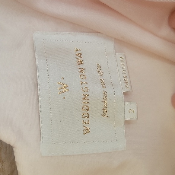 Weddington Way Size 2 One Shoulder Scalloped Champagne Dress Sample NWT - Picture 11 of 12